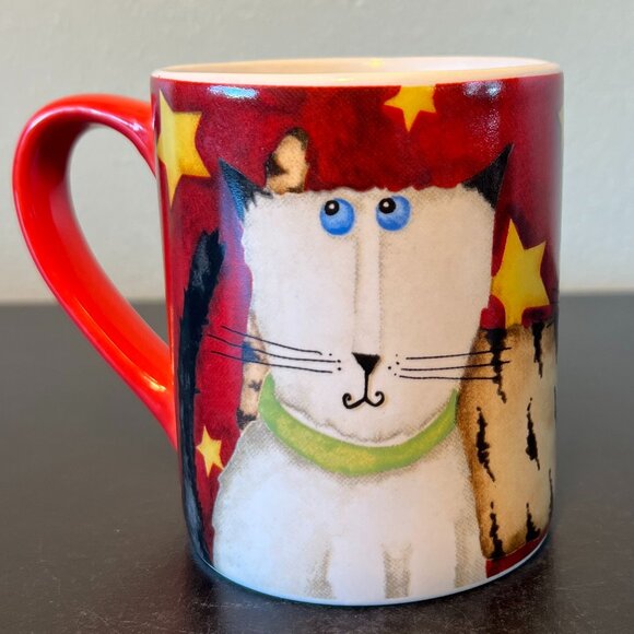 GIBSON Whimsical Cat Lover Ceramic Mug ~ Artwork by Debi Hron ~ Kittens ~ Cats - Picture 11 of 14